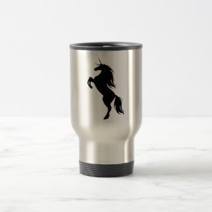Black Unicorn Silhouette Travel Mug Reisebecher
