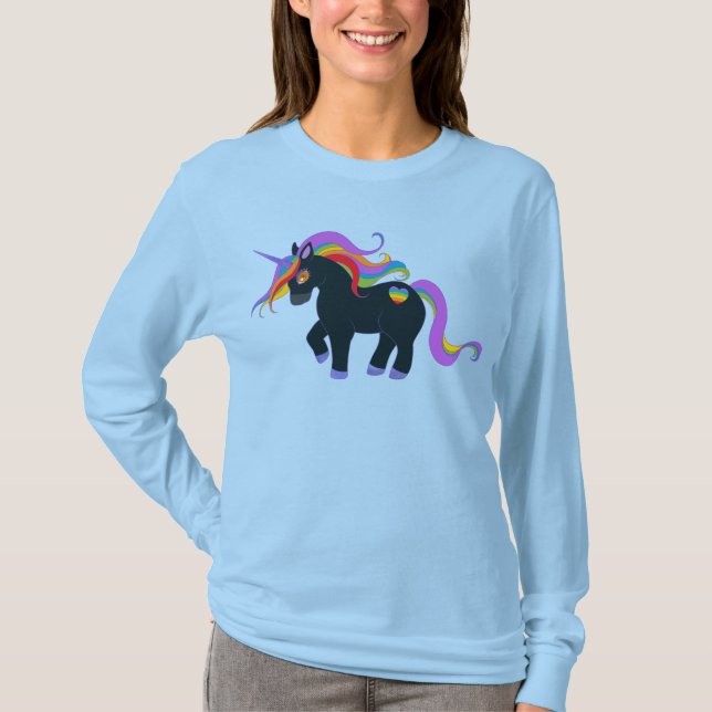 Black Unicorn T-Shirt (Vorderseite)