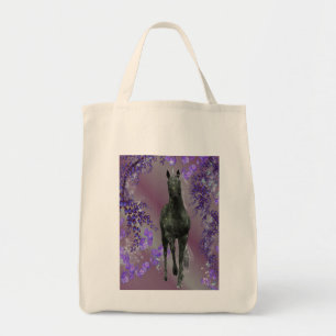 Black Unicoron Blume Fantasy Tote Tasche