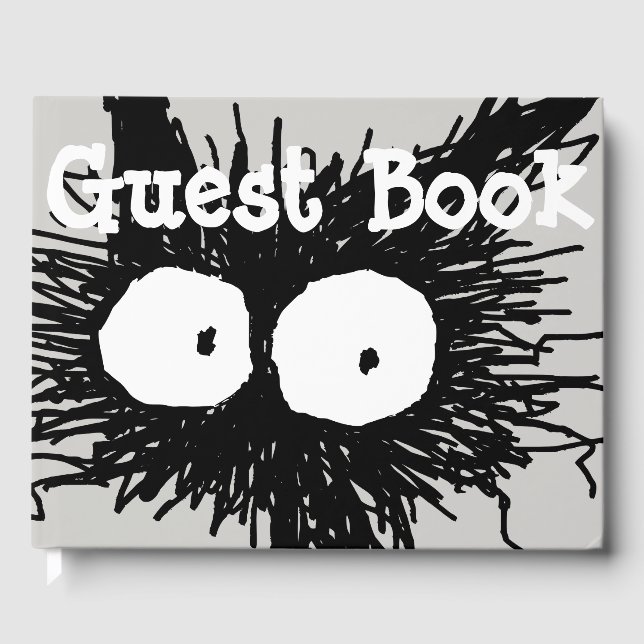 Black Unkempt Kitten GabiGabi Gästebuch (Vorderseite)