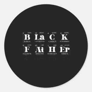 Black Vater Essential Element Schwarze Geschichte Runder Aufkleber