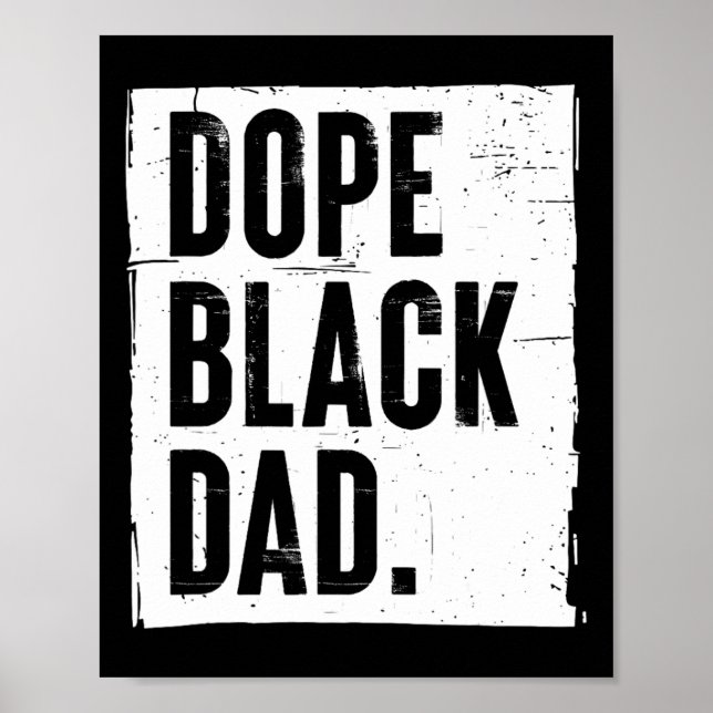 Black Vater New Dad Vatertag Geschenk Afrikanische Poster (Vorne)