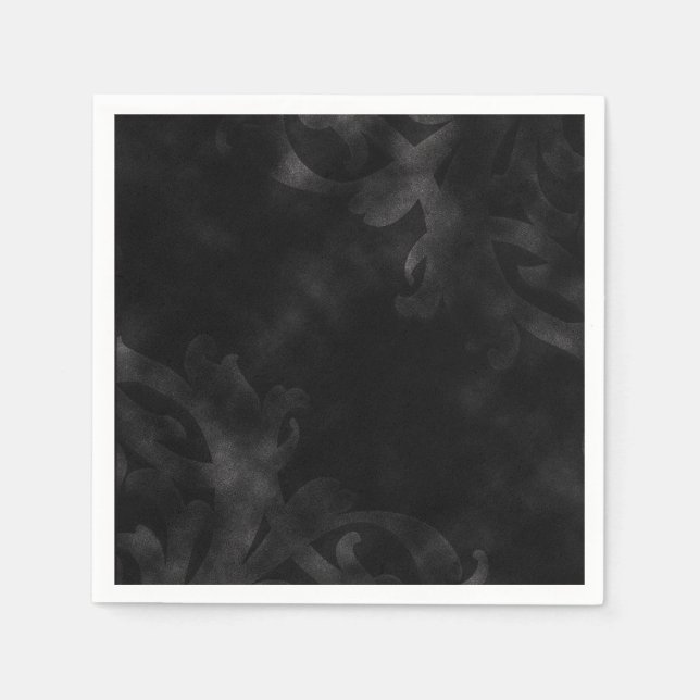 Black Velvet Elegantes Vintag Glam Glamour Party Serviette (Vorderseite)