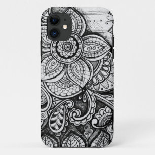 Black Velvet White Damask Dreamcatcher Mandala Kun Case-Mate iPhone Hülle