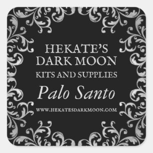 Black Vintag Palo Santo Quadratischer Aufkleber