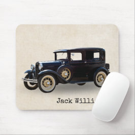 Black Vintage Car Mouse Pad Mousepad