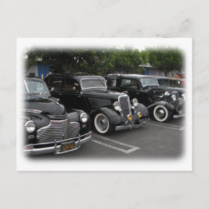 Black Vintage Cars Postcard! Postkarte