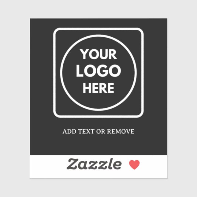 Black Vinyl Logo Business Promo QR Code label (Blatt)