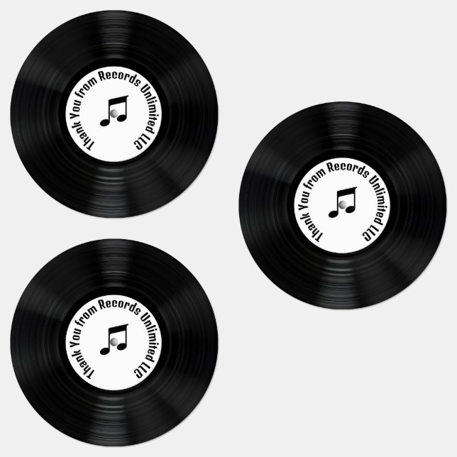 Black Vinyl LP Platten Vielen Dank Etiketten (Gruppe)