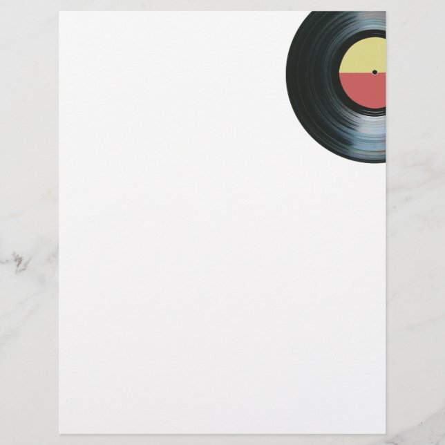 Black Vinyl Music Record Label 2 Letterhead (Vorderseite)