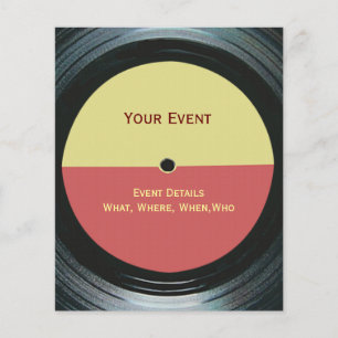 Black Vinyl Music Record Label Event-Flyer Flyer