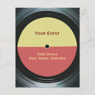 Black Vinyl Music Record Label Event-Flyer Flyer