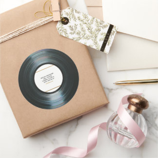 Black Vinyl Music Record Label mit Foto Stickern Runder Aufkleber
