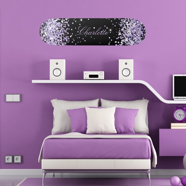 Black violet lavender dust name elegant skateboard (Von Creator hochgeladen)