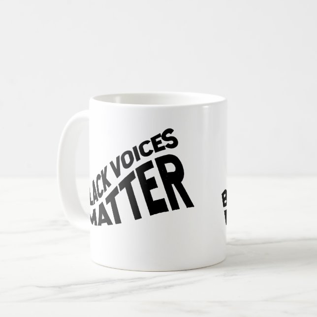Black Voices Materie Kaffeetasse (Vorderseite Links)