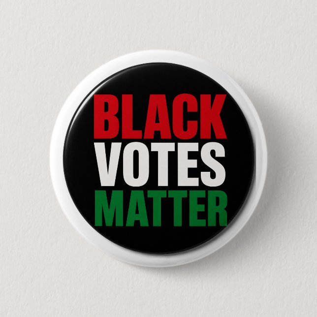Black Votes Matter Knopf Button (Vorderseite)
