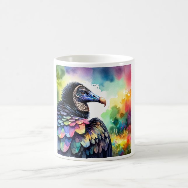 Black Vulture AREF1819 - Watercolor Kaffeetasse (Mittel)