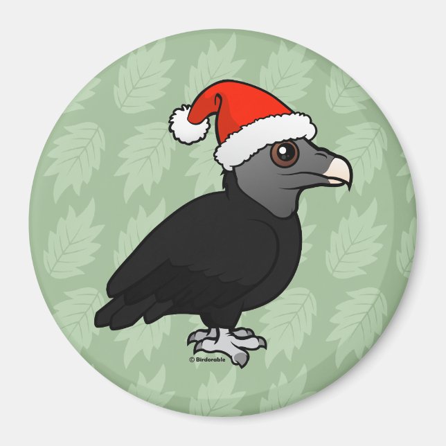 Black Vulture Santa Magnet (Vorne)