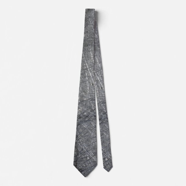 Black Wall Neck Tie mit grafischem Design Krawatte (Vorderseite)