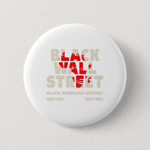 Black Wall Street Tulsa African Juneteenth Black W Button