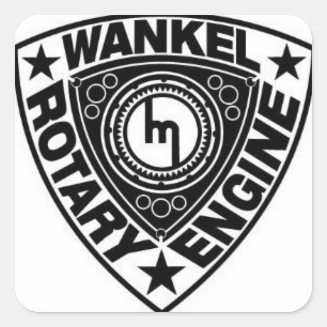 Black Wankel Rotary Motor Stickers (Vorderseite)