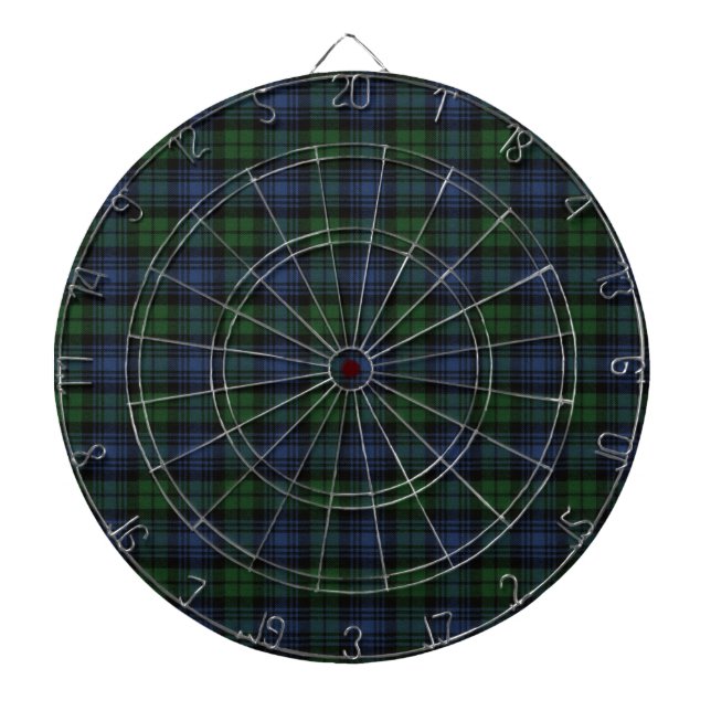 Black Watch Ancient Original Scottish Tartan Dartscheibe (vorne)