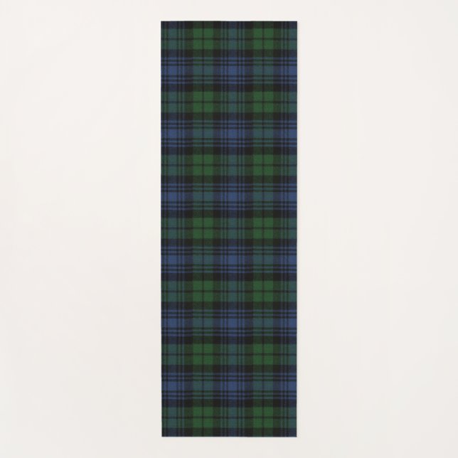 Black Watch Ancient Original Scottish Tartan Yogamatte (Vorderseite)