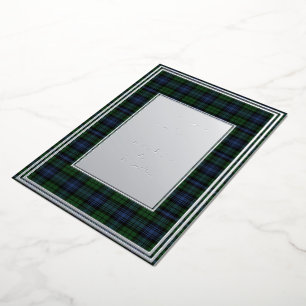 Black Watch Ancient Original Tartan Silber Folieneinladung