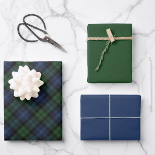 Black Watch Ancient Scottish Tartan Geschenkpapier Set