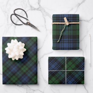 Black Watch Ancient Scottish Tartan Geschenkpapier Set