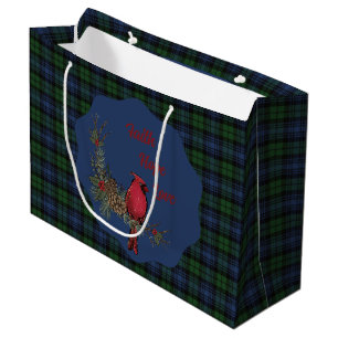 Black Watch Ancient Scottish Tartan  Kardinal Große Geschenktüte