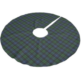Black Watch Ancient Scottish Tartan Polyester Weihnachtsbaumdecke