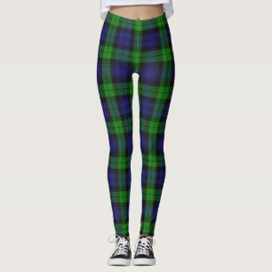 Black Watch Campbell Clan Tartan Kariert Leggings