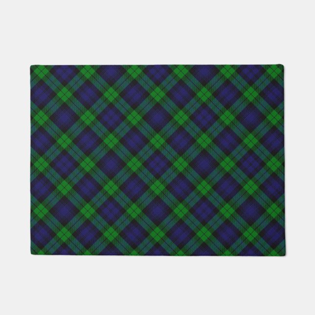 Black Watch Campbell Tartan Fußmatte (Vorderseite)