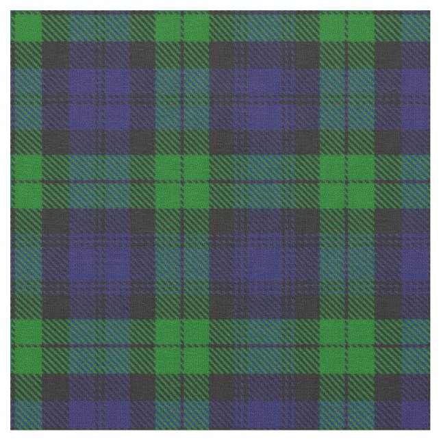 Black Watch Campbell Tartan Stoff (Nahaufnahme)
