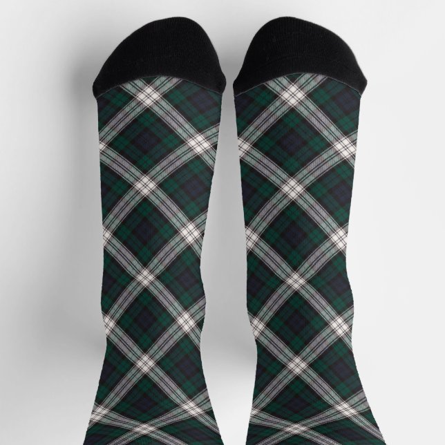 Black Watch Dress Modern Original Scottish Tartan Socken (Oben)