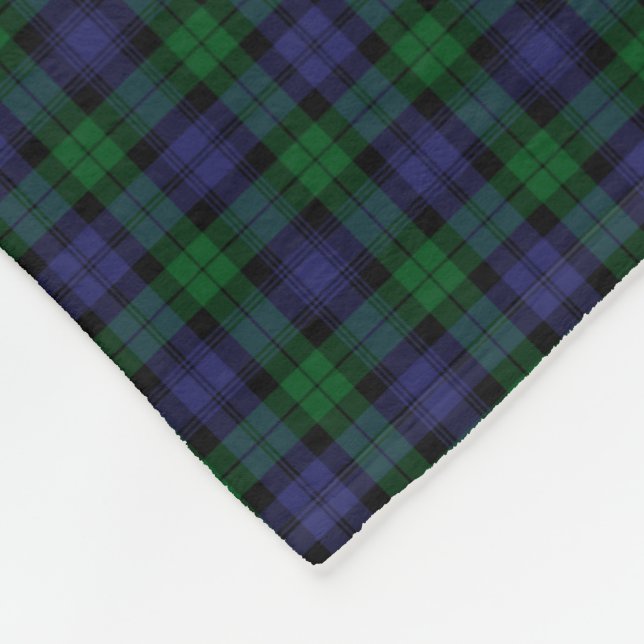 Black Watch Regiment Tartan Kariertes schottisches Fleecedecke (Ecke)