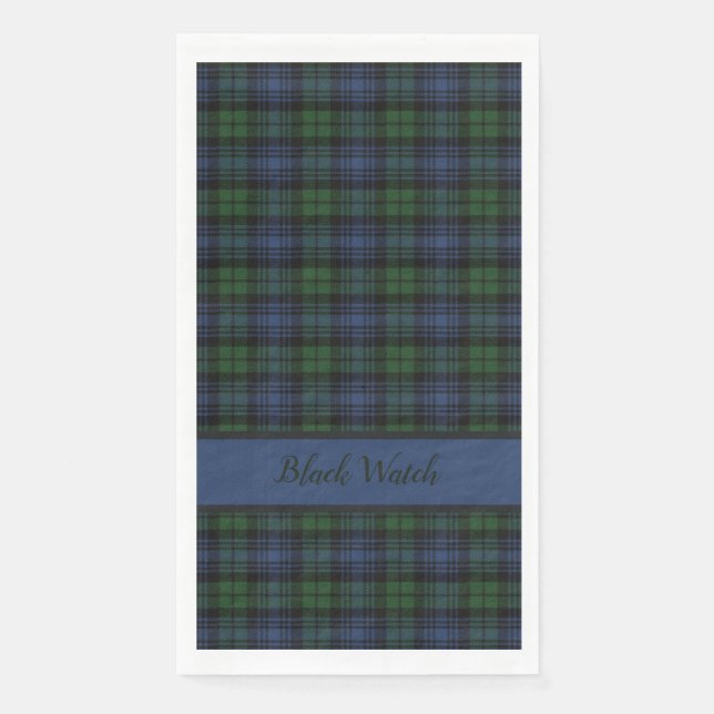 Black Watch Scottish Clan Tartan Serviette (Vorderseite)