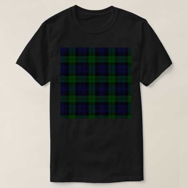 Black Watch Scottish Tartan Clan Scotland T-Shirt (Design vorne)