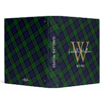Black Watch Scottish Tartan Gold Monogram Rezepte