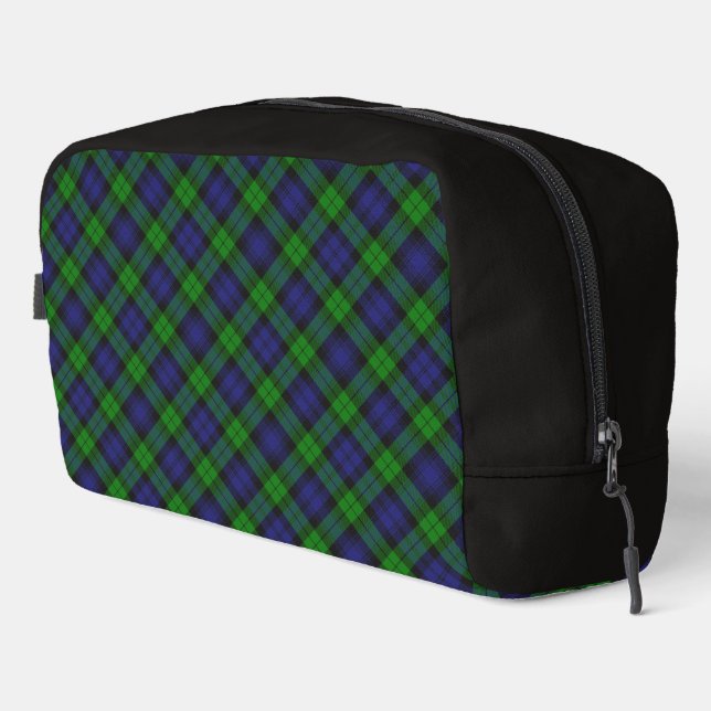 Black Watch Scottish Tartan Plaid Pattern Waschbeutel (Rechte Ecke)