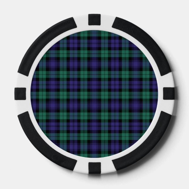 Black Watch Scottish Tartan Pokerchips (Vorderseite)
