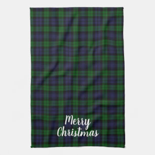 Black Watch Tartan Kariert Frohe Weihnachten Geschirrtuch