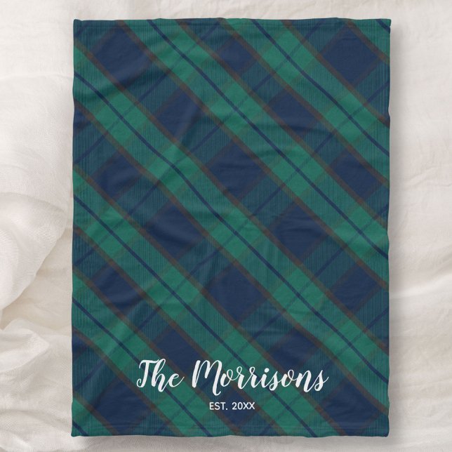 Black Watch Tartan Karierten Individuelle Name Jah Fleecedecke (Von Creator hochgeladen)