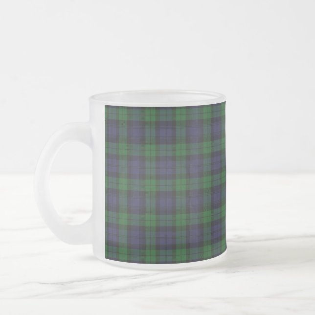 Black Watch Tartan Kariertes schottisches Karierte Mattglastasse (Links)