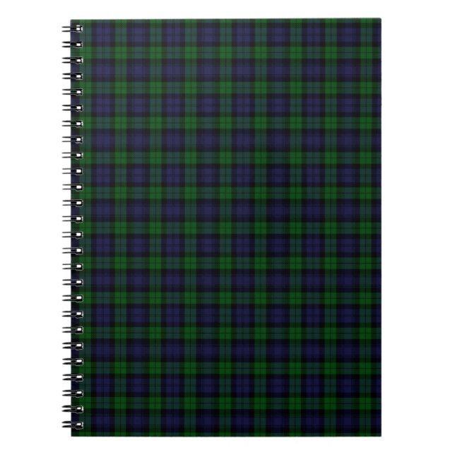 Black Watch Tartan Kariertes schottisches Karierte Notizblock (Vorderseite)