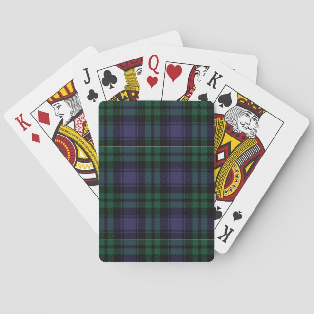 Black Watch Tartan, Karo Spielkarten (Rückseite)