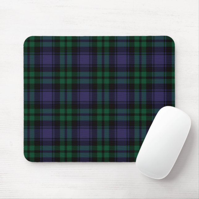 Black Watch Tartan, Plaid Mousepad (Mit Mouse)
