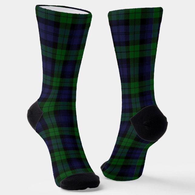 Black Watch Tartan Plaid Socken (Gewinkelt)
