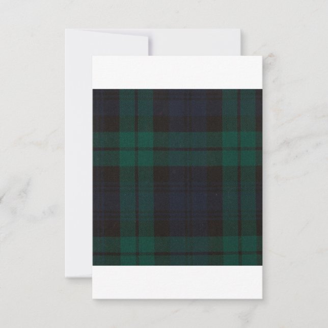 Black Watch Tartan Save The Date (Vorderseite)